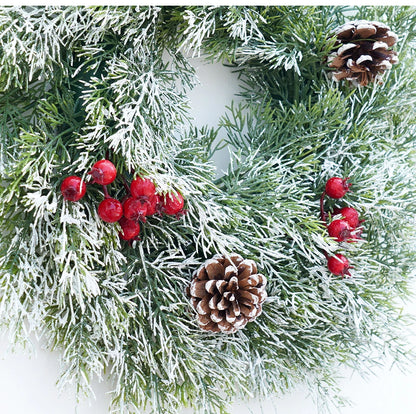 Guirlanda de Natal artificial corona decoração de guirlanda de Natal de plástico decorada