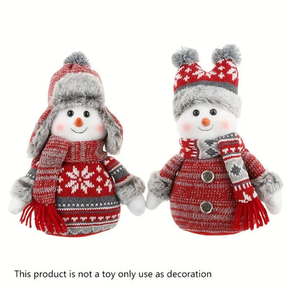 Boneca de boneco de neve de natal com chapéu decoração foto prop, presente crianças