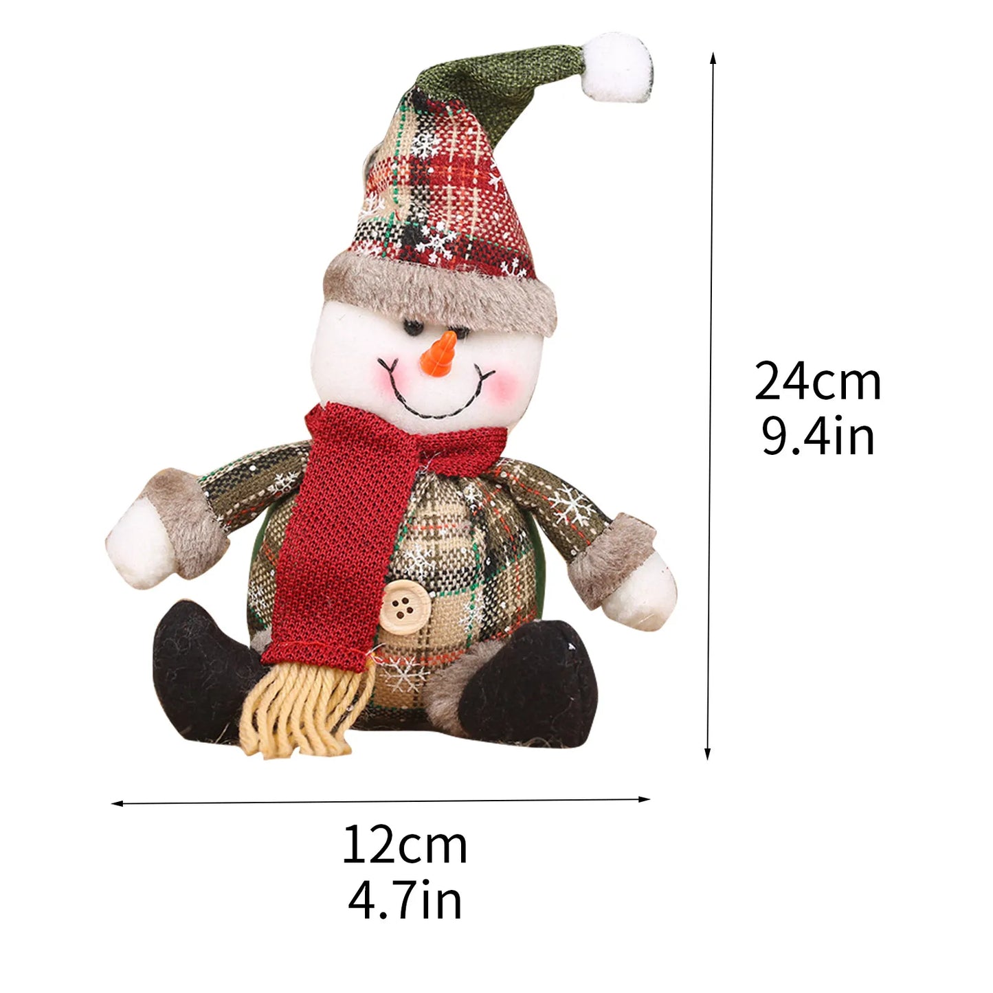 Kit boneco Papai Noel Boneco de Neve Rena Natal Boneco de Natal em pé - boneca retrátil