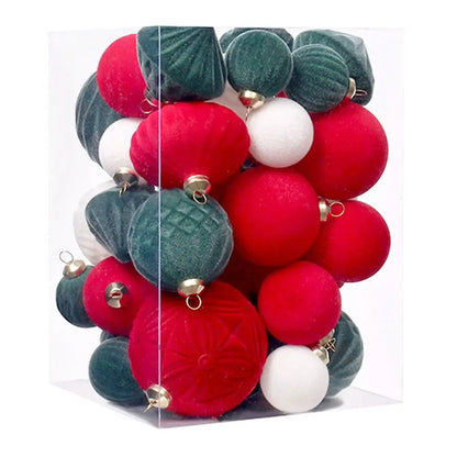 Decoração de Natal Bolas de Natal 35 Peças de Enfeites de Natal Bolas e Natal Flocadas