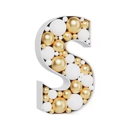 Letras Gigante Moldura para Balão com Números, Mosaico de Balões de 73 cm, Moldura