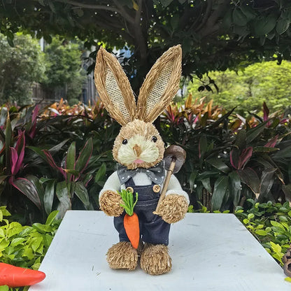 Coelho de Palha Páscoa Enfeites fofos de artigos de festa de Páscoa Coelho palha Páscoa