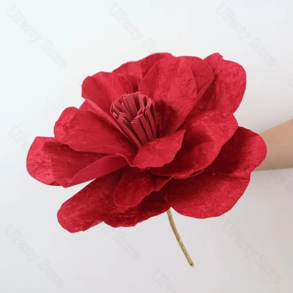 150 cm/60 pol. Rosa vermelha gigante, flores artificiais enormes, adereços flores grandes