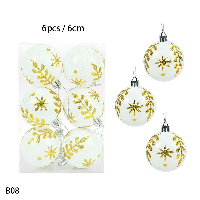 Bola de natal glitter Conjunto de 24 peças de decorações de Natal com bolas Natal  bolas