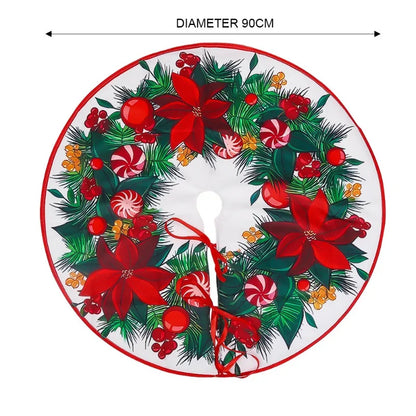 Saia para árvore de Natal, 75 até 122 cm, boneco de neve, rena, floco de neve, saia clássica