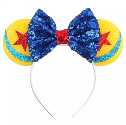 Tiaras Acessórios Disney orelha de rato com laço brilhante, Lantejoula de dupla celebração