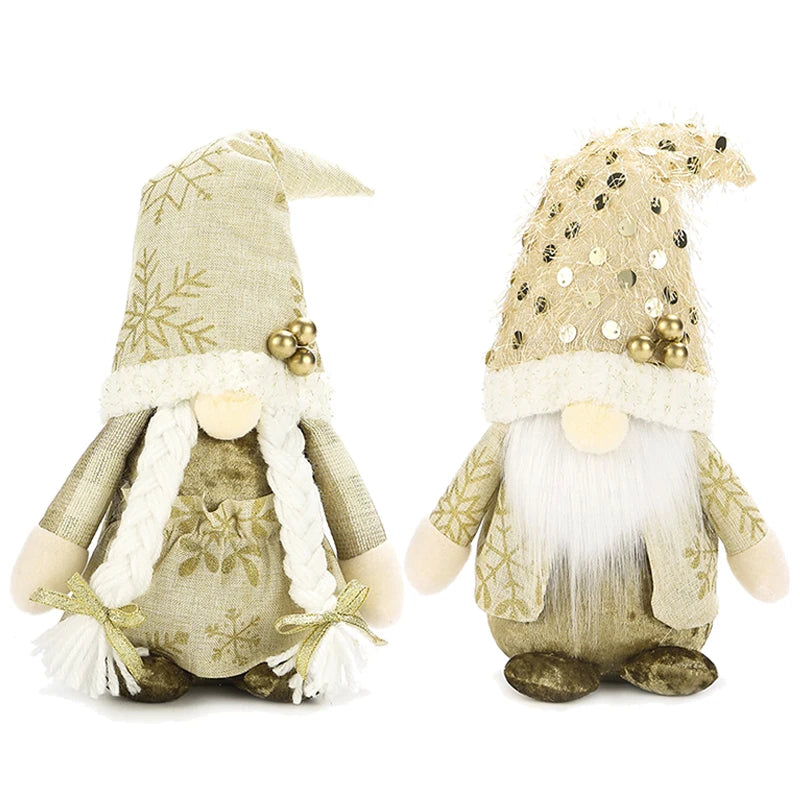 Kit boneco Papai Noel Boneco de Neve Rena Natal Boneco de Natal em pé - boneca retrátil