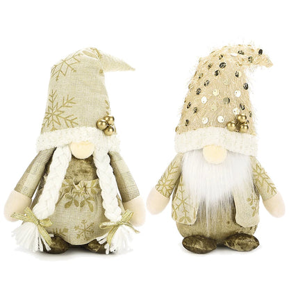 Kit boneco Papai Noel Boneco de Neve Rena Natal Boneco de Natal em pé - boneca retrátil