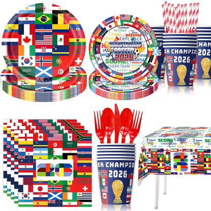Kit Festa Pronta Brasil Copa do Mundo Decorativo Completo 30/41/116 Peças Festa colorida