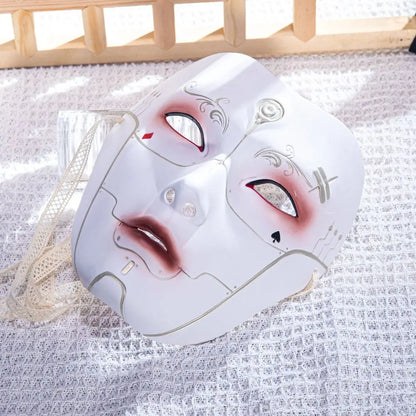 Máscara Facial Estilo com Temática de Cartas de Baralho, Máscara de Cosplay Estilo Mecânico/Veneza Antigo