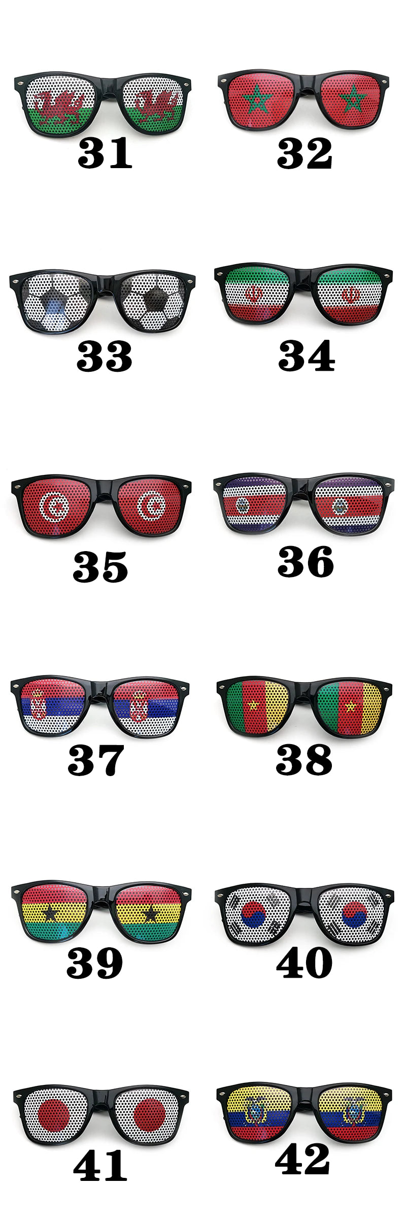 Copa do Mundo Kit 1 Óculos Verde e Amarelo Copa Do Mundo - Moda Solaris