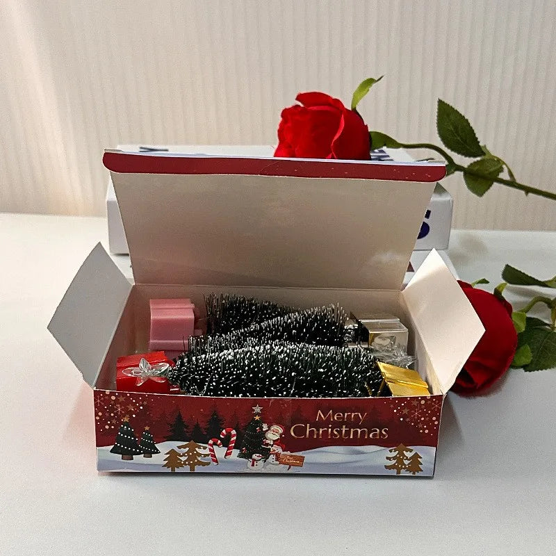 Árvore de Natal Pequena com Luz Multicolorida Conjunto de 3 Luzes LED Coloridas Natal
