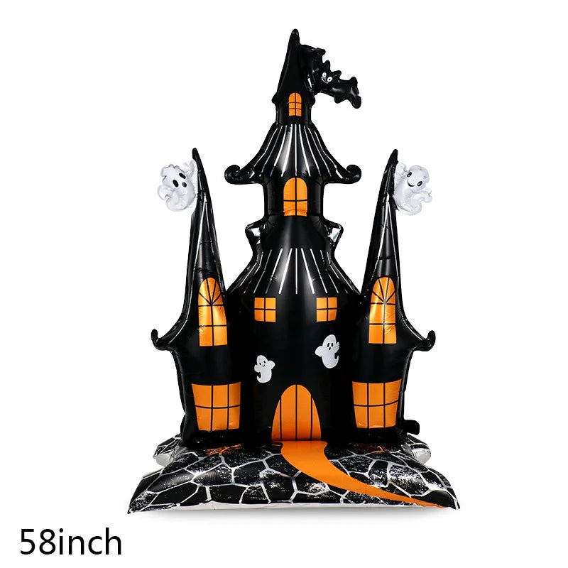 Balões grandes Halloween, conjunto independente balões grandes alumínio, abóbora