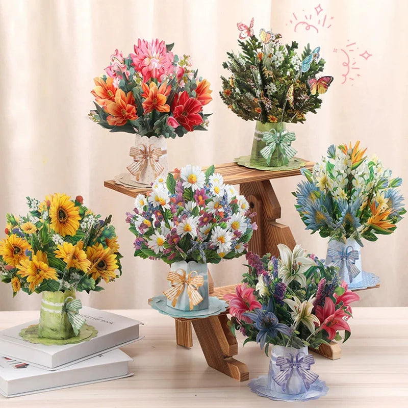 Cartão Pop Up Dia das Mães, Cartão de Dia das Mães da Filha, Pop Up Feliz Dia das Mães!