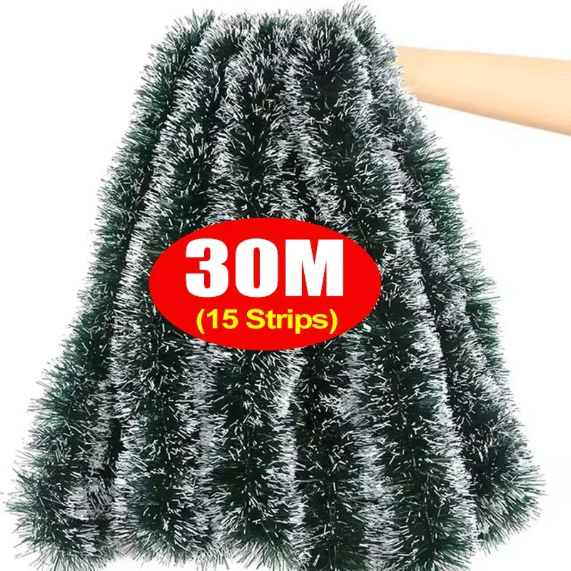 Guirlanda de Natal 2/4/10/30 metros Verde Profundo/Comprido de enfeite de árvore Natal