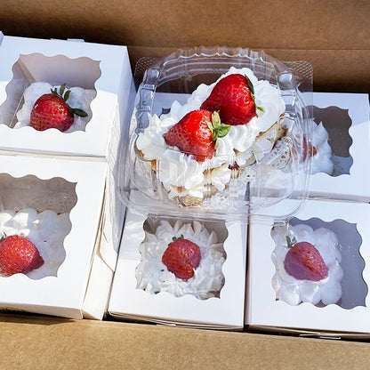 caixas de bolo branco com muffin cupcake cozimento presente embalagem decoração