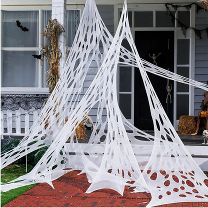 Decoração de Halloween em teia de aranha e Halloween em teia de aranha