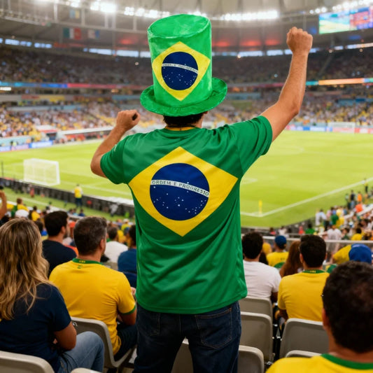 Chapéu Copa Mundo Comprido Chapéu Cartola Alta Brasil Torcida Seleção Verde e Amarela