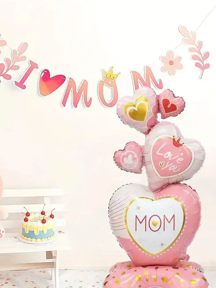 Balões para o Dia das Mães, balões para o Dia das Mães, balões metalizados Feliz Dia Mama