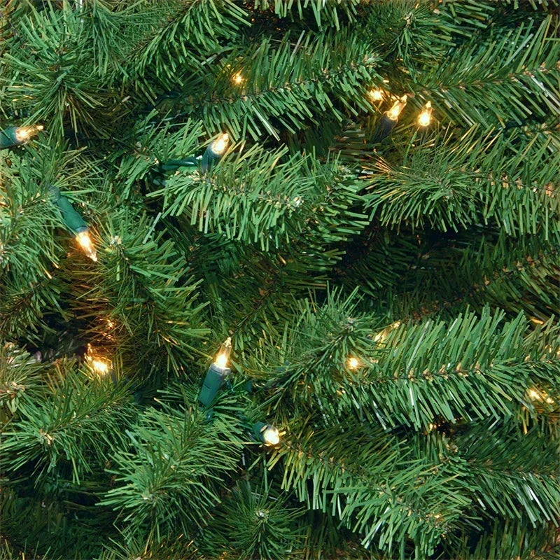 Árvore de Natal Pré-Iluminada 2 Metros Árvore Decorativa Artificial Verde Articulada LED