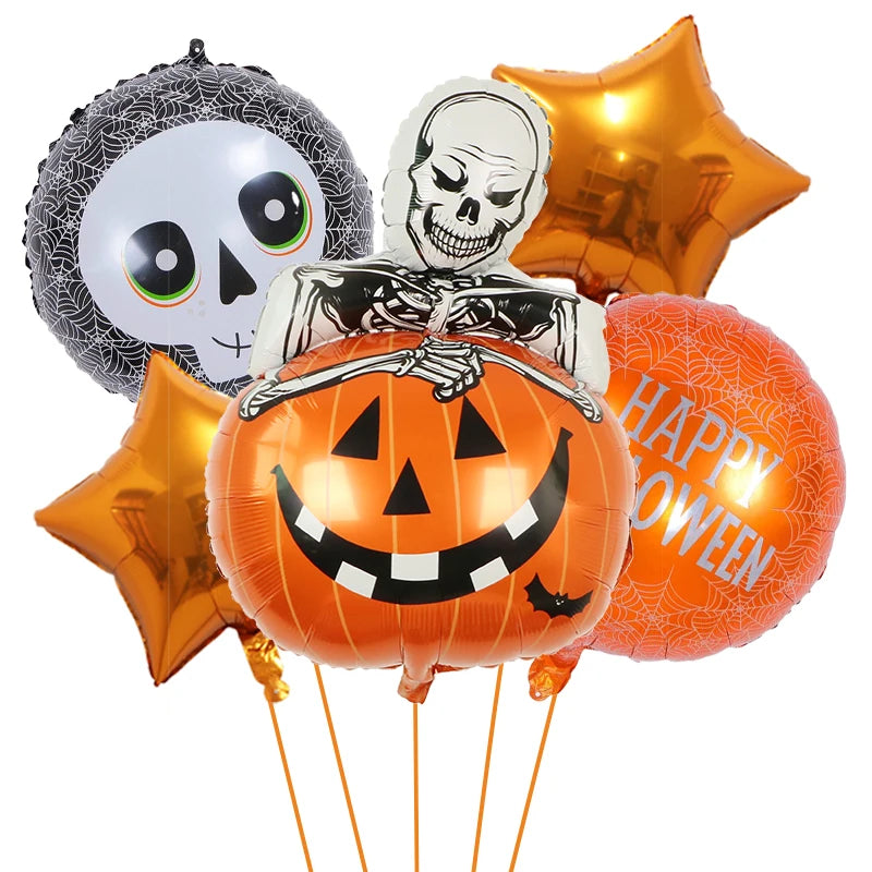 Decoração de balões de Halloween | Decoração de balão de aranha de abóbora Halloween