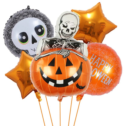 Decoração de balões de Halloween | Decoração de balão de aranha de abóbora Halloween