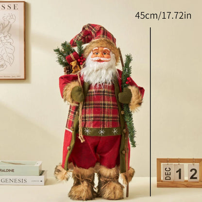 Enfeite Papai Noel Natal Estatuetas de Papai Noel | Figura de Natal de Papai Noel em pé
