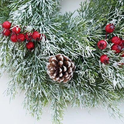Guirlanda de Natal artificial corona decoração de guirlanda de Natal de plástico decorada