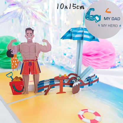 Cartão Pop Up Dia das Mães, Cartão de Dia das Mães da Filha, Pop Up Feliz Dia das Mães!