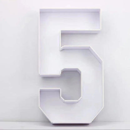 Letras Gigante Moldura para Balão com Números, Mosaico de Balões de 73 cm, Moldura