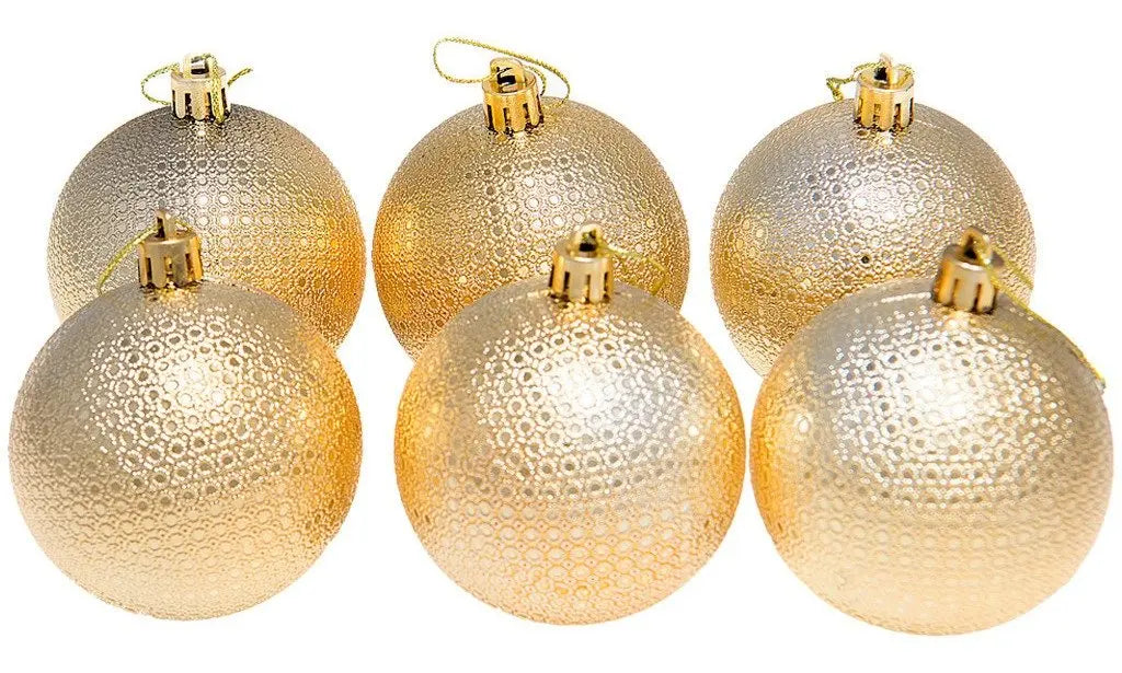 Bola de Natal Dourado Kit 12 Bolas Natalinas Enfeite Árvore de Natal 6cm*6cm Dourado