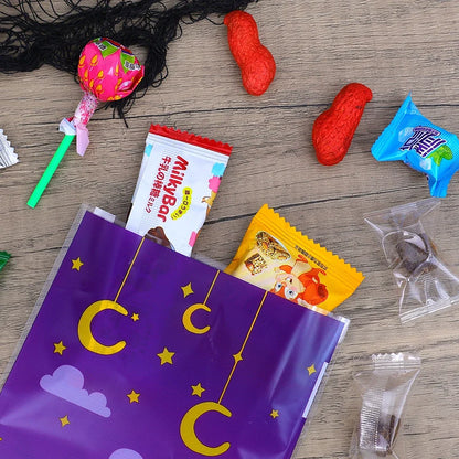 Sacos de celofane de Halloween, 50 unidades de sacos de doces de Halloween 50 peças