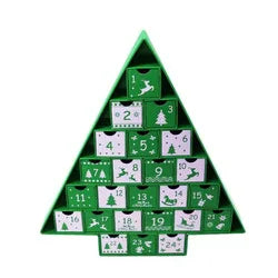 Calendário Advento Natal 3d Calendário de Natal com 24 gavetas para armazenamento