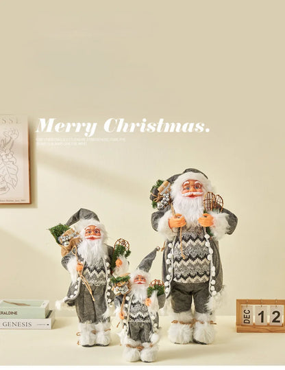 Enfeite Papai Noel Natal Estatuetas de Papai Noel | Figura de Natal de Papai Noel em pé