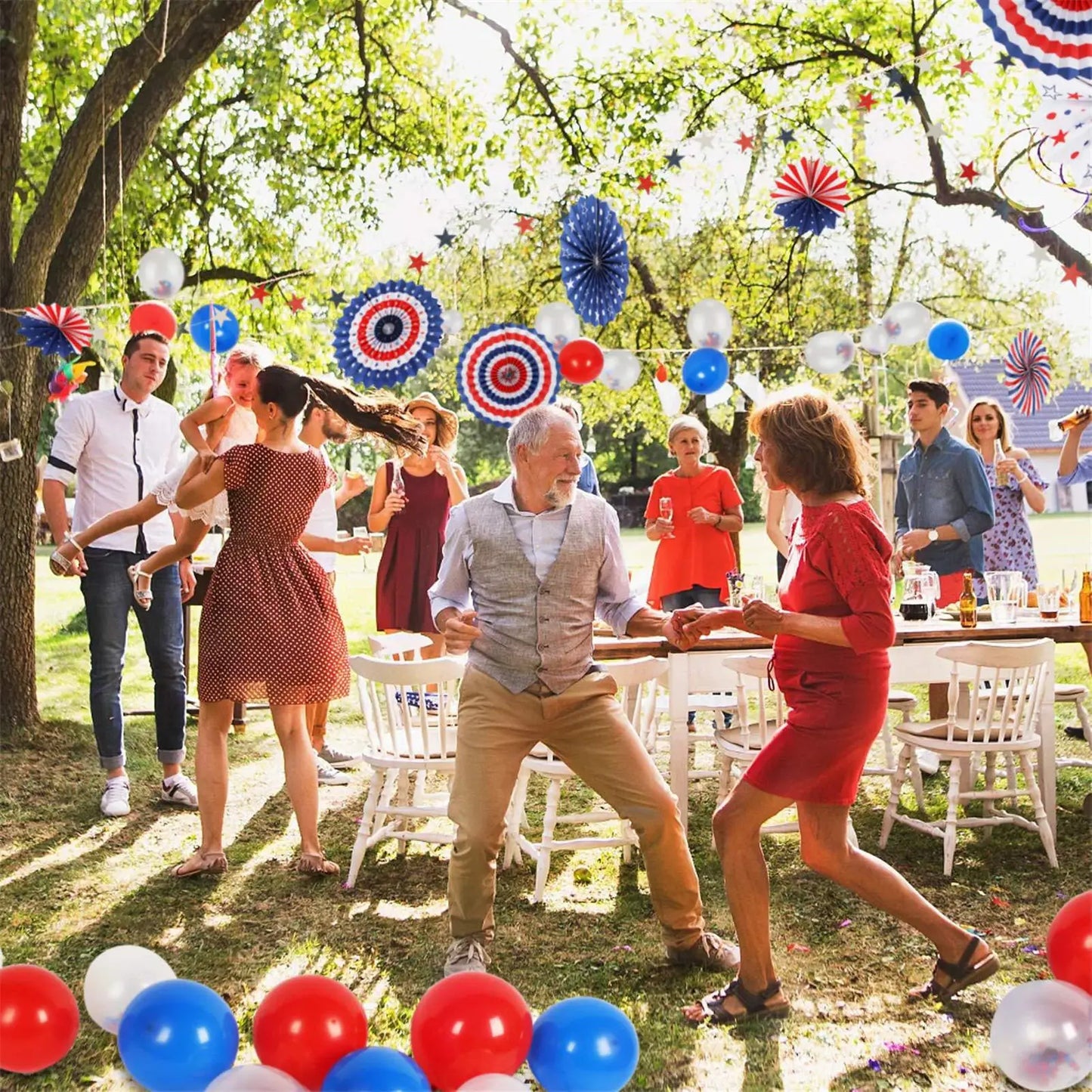 Conjunto de decorações de festa patriótica, decorações de festa campanha política