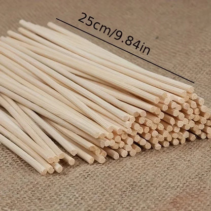 50 unidades de palitos difusores de paletes de madeira de rattan, difusor de vidro e difusor