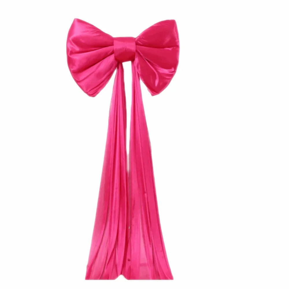 Laços grandes de banco de casamento caudas longas 50 x 38 cm, decorações corredor