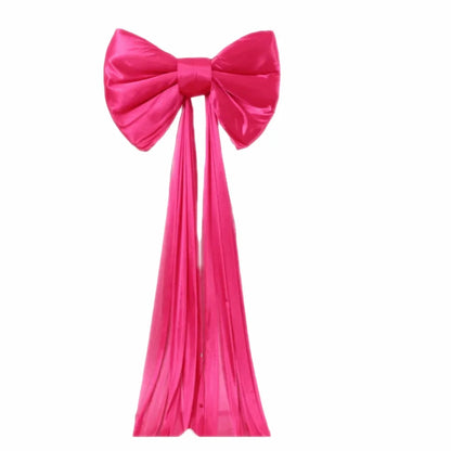 Laços grandes de banco de casamento caudas longas 50 x 38 cm, decorações corredor