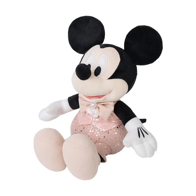 Disney Minnie Mouse Margarida/Pato Donald/Mickey, rosa e preto saia bolinhas pelúcia