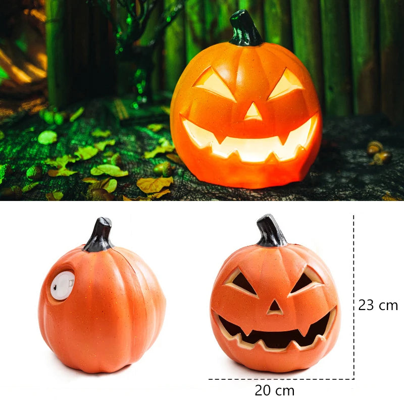 Luzes de abóbora, lanterna de abóbora, abóbora de Halloween, luz noturna LED e abóbora