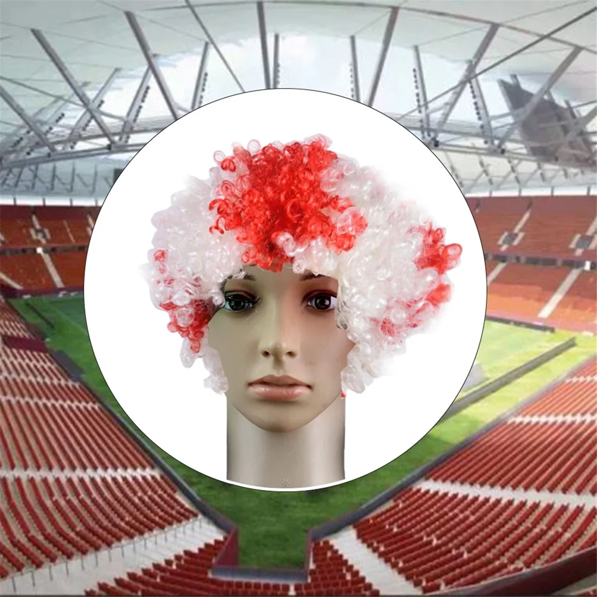 Peruca Copa Do Mundo Acessório De Torcida Ultra Leve E Respirável Acabamento Visual