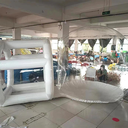 Bolha inflável ao ar livre ponto cênico inflável de PVC que acende, bola grande decorada