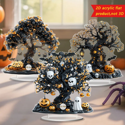 Decoração de árvores mortas Halloween ornamento de mesa halloween temático fantasma