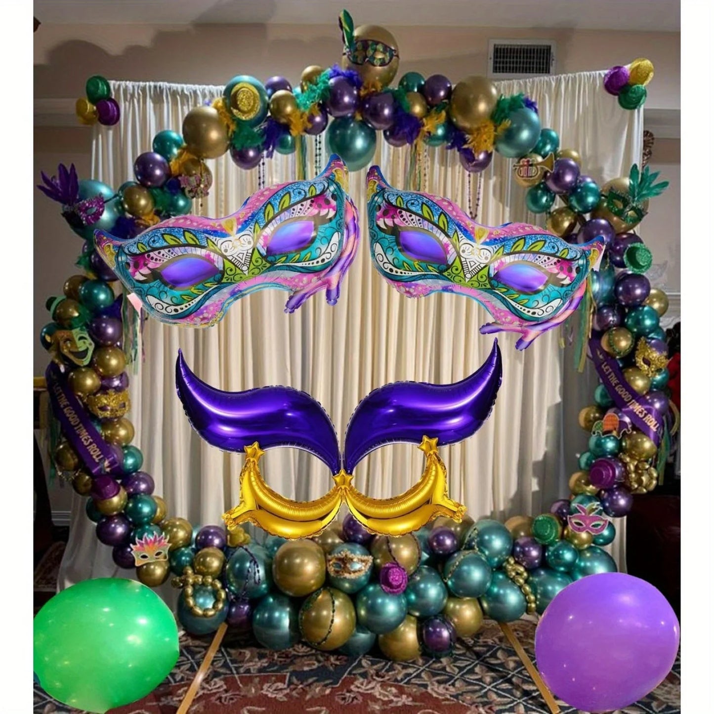 Kit de arco de balão com tema de carnaval balões de carnaval 130 peças arco decoração