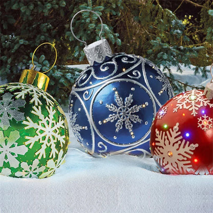 Bola de Natal inflável Genérica de PVC para Áreas Externas, Enfeite Árvore Natal 60cm