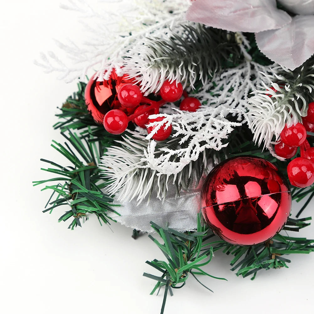 Guirlanda de Natal de vime dourado com luzes LED