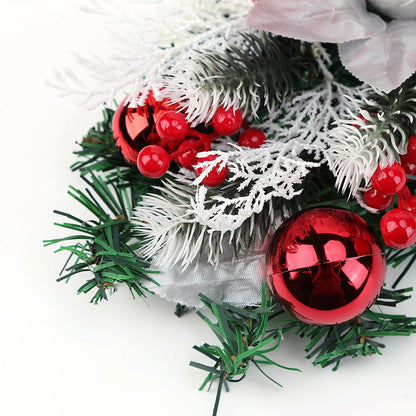 Guirlanda de Natal de vime dourado com luzes LED