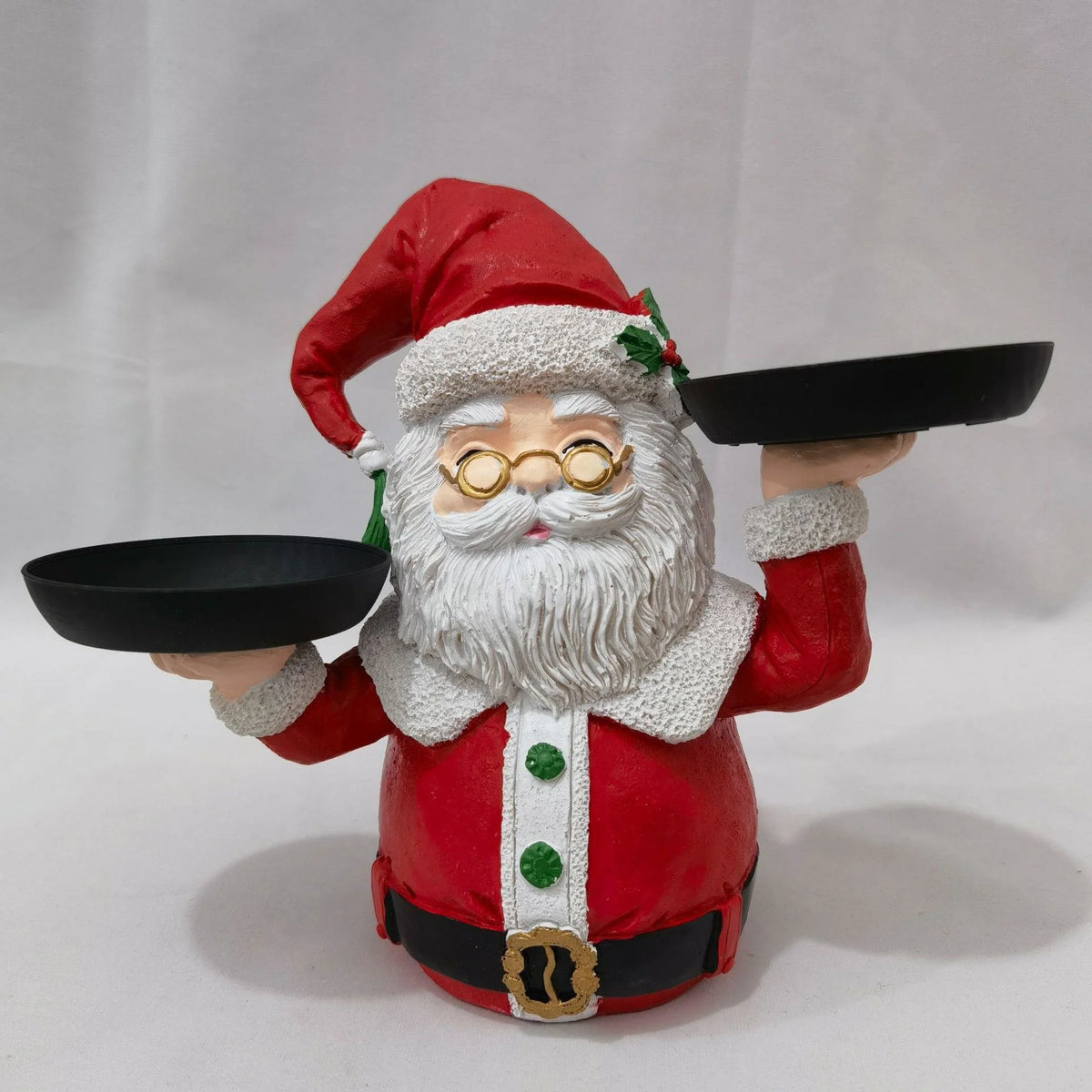Bandejas Papai Noel Bandejas Lanches Enfeite Decorativo de Resina em Formato de Papai Noel
