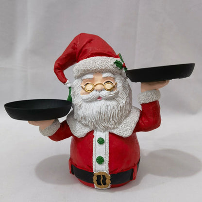 Bandejas Papai Noel Bandejas Lanches Enfeite Decorativo de Resina em Formato de Papai Noel