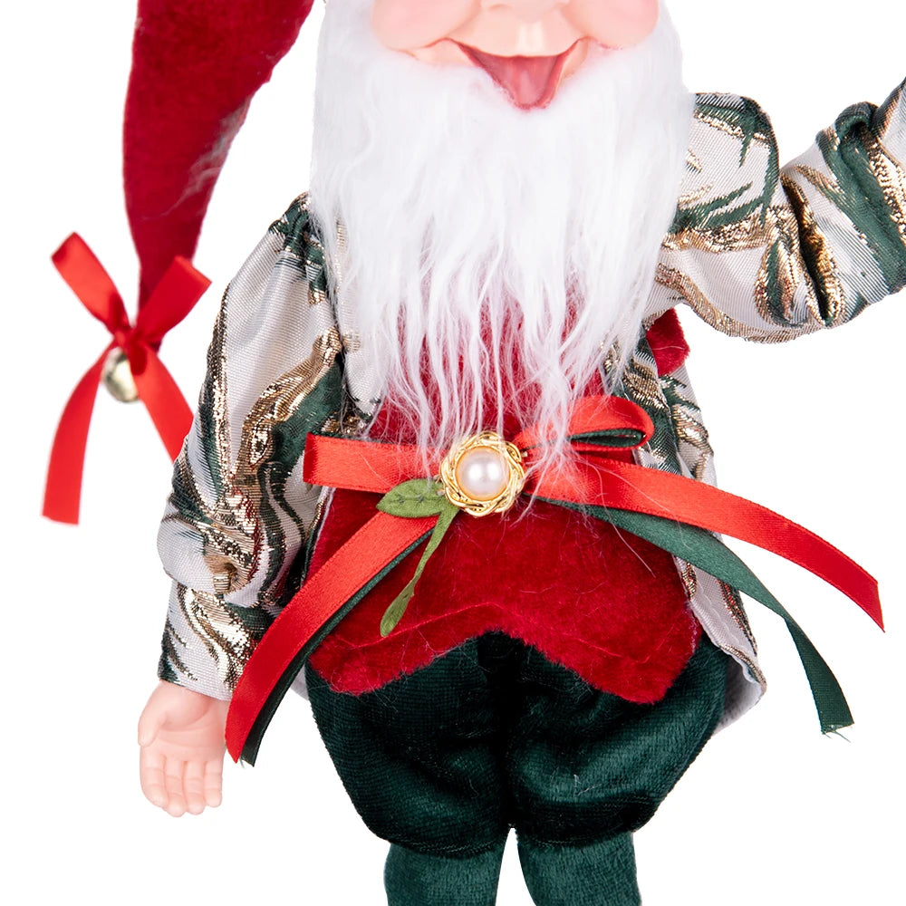 Enfeite Elfo Verde e Vermelho 45cm e 55cm Merita, Personagens Natalinos para Decoração